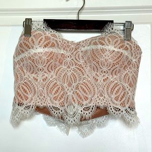 White lace bridal corset top